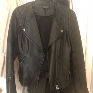 Topshop Leather Jacket Size 4